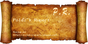 Polák Rupert névjegykártya